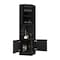 Tuhome Kava Beijing Corner Bar Cabinet, Glass Rack, Double Door Cabinet, Eight Built-in Wine Rack-Black BLW7886 - alternate 8